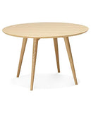 Kokoon Janet Table à Diner Design en en, Bois, Beige, 120x120x75 cm