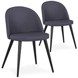 Menzzo Maury Chaise matelassée, Simili & P.U, Gris, Taille Unique