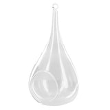 Vase Suspendu en Verre Transparent Conique pour Plantes Fleurs Décoration de Jardin Maison