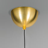 QAZQA Rétro Suspension/Lustre/Luminaire/Lumiere/Éclairage rétro or 40 cm - Slice Aluminium Doré Rond/Globe E27 Max. 1 x 60 Watt/intérieur/Salon/Cuisine