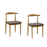 Chaise de Directeur Chaises de salle à manger, imitation Fauteuil de salle à manger en bois massif, mouche sans arche avec dossier Chaises de cuisine moderne Métal pieds-repas Chaises de salle à mange