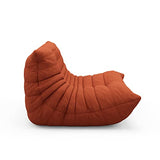 1inchome Togo Chauffeuse 1 Place, Lazy Floor Canapé en Velours Daim Doux Chaise Longue Accent Pouf Canapé pour Salon Chaise d'angle Chambre Salon Bureau (Rouge)