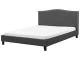 Beliani Sommier et Cadre pour Lit Double 180 x 200 cm en Tissu Gris Rétro Moderne Montpellier