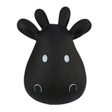 Tootiny Vache sauteuse, Jouet Gonflable en Caoutchouc de Haute qualité avec Pompe, pour Enfants à partir du 12 Mois de Vie,6 Couleurs Pastel (Black )