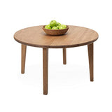 Table basse Casa ronde en bois véritable - Fabriquée à la main en chêne allemand - Design bois massif - Foncé - S