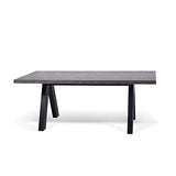 Paris Prix - Temahome - Table De Repas Extensible apex 200-250cm Béton & Noir Mat