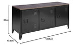 MEUBLE COSY Grand Espace Armoire Métallique, 3 Portes Métal Bureau Armoire, Buffet de Rangement, Meuble Télévision