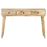 vidaXL Table Console Table de Couloir Table d'Entrée Table sous Miroir Salon Salle de Séjour Maison Intérieur 120x50x78 cm Bois de Manguier Massif