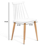 IDMarket - Lot de 4 chaises Lily Blanches pour Salle à Manger