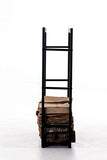 CLP Étagère Porte Bois De Cheminée KERI V3 I Porte-Bûches Moderne en Métal Noir Mat 25 x 60 x 100 cm