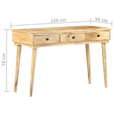 vidaXL Table Console Table de Couloir Table d'Entrée Table sous Miroir Salon Salle de Séjour Maison Intérieur 120x50x78 cm Bois de Manguier Massif