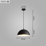 LED Plafonnier / Lustre Lumière vintage pour l'éclairage des piétons facile moderne et créatif abat-jour semi-circulaire Single Head 30 * 19 cm plafond suspendu lampe bar, café, restaurant chambre à c