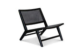 pib Fauteuil en cannage Black Thisted - Bois Massif, Association Facile, Esthétique intemporelle | Un Fauteuil en cannage à l'allure Sobre et distinguée - Noir foncé (L65 x H68 x P74 cm)