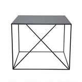 Canapé Side Table, Salon Fer Art Petite Table Carrée Bureau Salle de réunion Décoration Table basse Chambre Table de nuit (Color : Black)