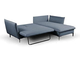 Canapé d'angle Convertible en Tissu Bleu Marine Lazare de PASCAL MORABITO - Angle Droit