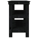 vidaXL Banc de travail Noir 142,5x50x80 cm Bois de pin massif