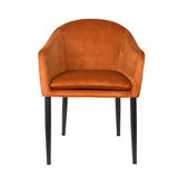 MATHI DESIGN Cosy - Chaise de Repas en Velours Orange