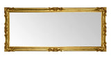 MO.WA Miroir Mural avec Cadre Classique Style Baroque Français Fini à la Main avec Feuille d'or. Mesure extérieure Cm.62x142 Fabriqué en Italie