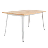 SKLUM Table LIX en Bois (160x80) Blanc Bois Naturel - (Plus de Couleurs)