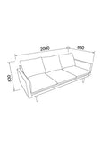 Marque Amazon - Movian Eli - Canapé 3 places, 85 x 200 x 83 cm (longueur x largeur x hauteur), Rose poudreux