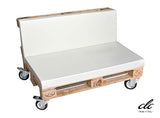 clc Canapé à roulettes en Palettes Pliant Deux Places Made in Italy EPAL Eco - Bois Non Verni