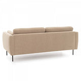 Oviala Canapé en Tissu chiné 3 Places Beige