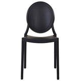 Paris Prix - Lot De 4 Chaises Médaillon ovaly 85cm Noir