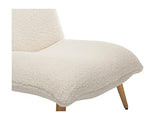 Vente-unique Fauteuil en Tissu Sherpa Effet Peau de Mouton Pepita - Blanc