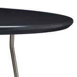 Relaxdays Table console table d'appoint canapé table basse gigogne lot de 2 design design moderne avec plateau rond en bois gris mat laqué diamètre 60 et 40 cm pieds en métal, gris mat