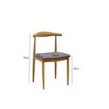 Chaise de Directeur Chaises de salle à manger, imitation Fauteuil de salle à manger en bois massif, mouche sans arche avec dossier Chaises de cuisine moderne Métal pieds-repas Chaises de salle à mange