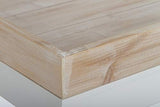 My Flair Tables Basses, MDF, placage, Blanc, Bois Vieilli, 55 x 100 cm