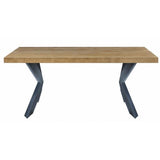 BAÏTA Table à Manger PLATON placage chêne et métal Noir