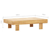 Goliraya Table Basse Bois d'Acacia Solide et Durable Style Vintage 100x60x25 cm