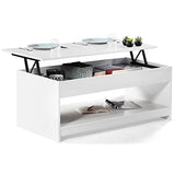 IDMarket - Table Basse Plateau relevable SOA Bois Blanc
