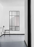 Direkte Import Miroir sur Pied en métal Noir - Miroir Long rectangulaire [180 x 90 x 3cm] | Design Danois | Miroir de Chambre sur Pied | Vertical et Horizontal