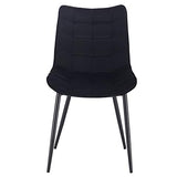 WOLTU BH142sz-2 Chaise de Salle à Manger Lot de 2 Chaise de Cuisine Assise rembourrée en Velours Pieds en métal Stable,Noir