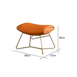 Fauteuil de salon moderne et ottoman en cuir synthétique avec pieds en métal doré, support de base robuste pour salon, bureau, salon