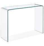 Alterego Table Console Design 'Bobby Console' en Verre Transparent