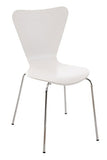 CLP Chaise Empilable Calisto en Bois - Assise Ergonomique - Chaise de Salle d’Attente en Bois Chaise, Hauteur Assise 45 cm -Couleurs au Choix: Blanc