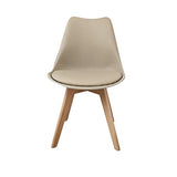 Krok Wood Oliver Chaise de Salle à Manger pour Salon, Bureau, Design Classique, Pieds en Bois de hêtre Massif (Beige, 2)