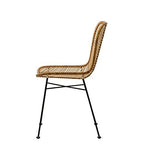 Bloomingville Chaise Design la Chaise en rotin Lena Chair de Couleur Rotin Naturel/en Rotin - Osier - Acier/Désigné