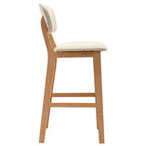 Chusui Lot de 2 tabourets de bar, bar, bar Stools, chaise de comptoir, tabouret de comptoir, tabouret de comptoir, tabouret de cuisine, accessoires de bar, tissu crème