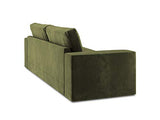 Milo Casa Canapé Velours Convertible, Gaia, 4 Places, Vert, 250x100x84