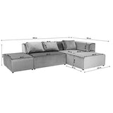 Canapé Infinity Antique Ottoman droit gris Kare Design