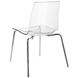 Lot de 2 Chaises de Salle à Manger Transparentes en Polycarbonate Elégante Silerton