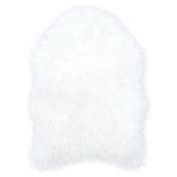 Teppich Wölkchen Tapis en Fausse Fourrure d'agneau et Peau de Mouton | Carpette Moelleuse pour Chambre à Coucher, Salon, Crèche | Jet de Divan de Décoration Chaise | Blanc - 55x80cm