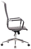 CLP Chaise De Bureau Batley avec roulettes en Similicuir Ou Cuir I Fauteuil Bureau Réglable avec Accoudoirs I Fauteuil De Direction Ergonomique, Couleurs:Marron, matière:Cuir véritable