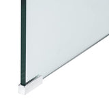 LOLAhome Bureau design en verre trempé transparent 125 x 70 x 75 cm