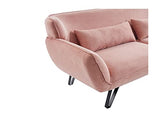 Vente-unique - Canapé 3 Places en Tissu Rose poudré Nepali