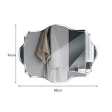 Miroir sans Cadre en Forme Salon Mural Miroir 3 Taille 8 Mm Biseautés Bord Z1220 (Size : 60 * 80cm)